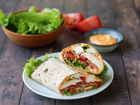 Blt Chicken Wrap Recipe With Chipotle Mayonnaise Bold Sauce Blue Plate Mayonnaise