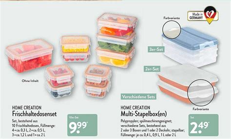 Home Creation Frischhaltedosenset Home Creation Multi Stapelbox En