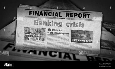 Banking Crisis Headlines Black And White Stock Photos Images Alamy