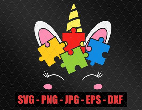 Autism Unicorn Svg Autism Svg Autism Awareness Autism Etsy