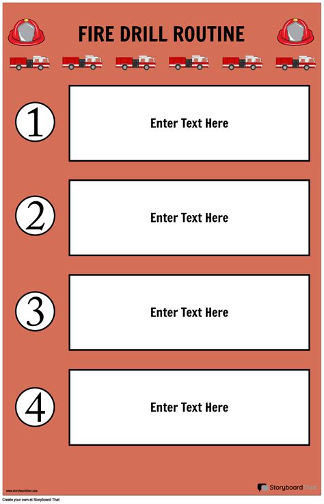 Fire Drill Classroom Template Storyboard By Poster Templates