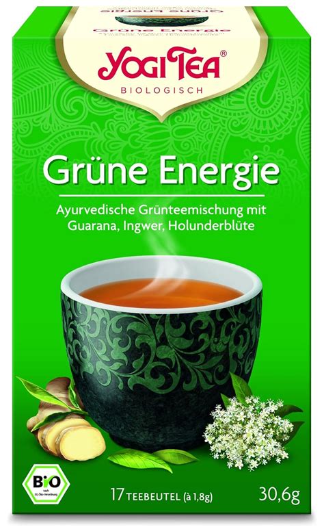 Yogi Tea 3x Grüne Energie Bio Yogi Tee I erfrischender ayurvedische