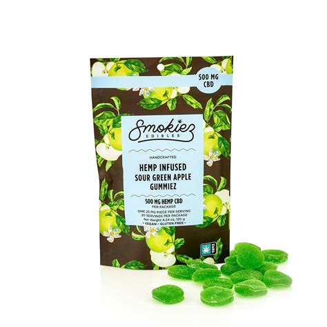 Smokiez Edibles Sour Green Apple Gummiez 500mg Cbd Or Leafly