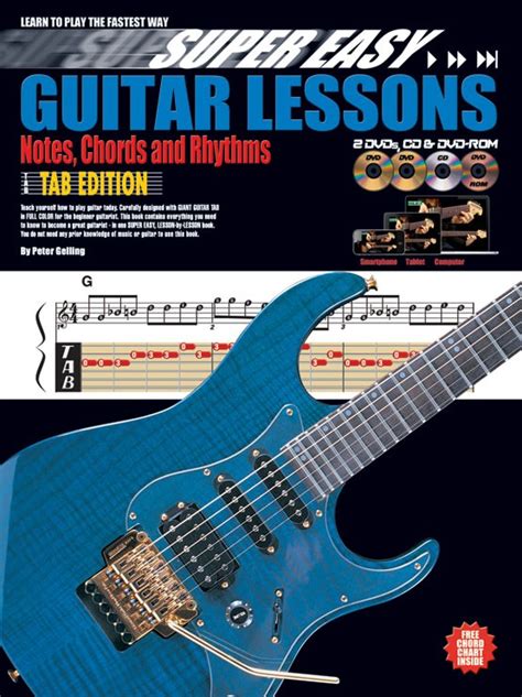 Super Easy Guitar Lessons - Notes, Chords & Rhythms with TAB