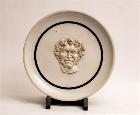 Plato De M Rmol De Carrara Con Bajorrelieve De Centauro Siglo Xix En