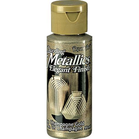 DecoArt Dazzling Metallics 2 Oz Champagne Gold Acrylic Paint DA202 3