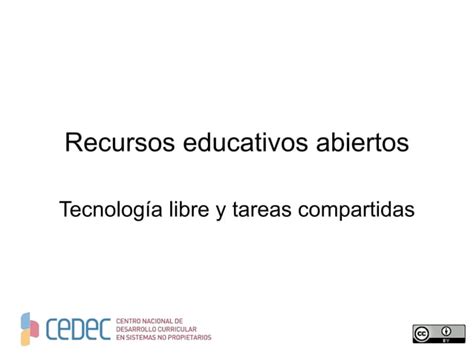 Cedec Recursos Educativos Abiertos Ppt