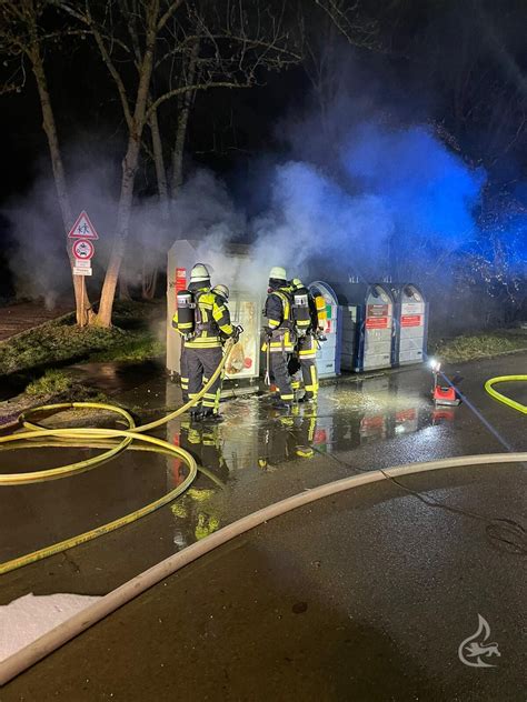 Containerbrand Freiwillige Feuerwehr Kirchheim Unter Teck