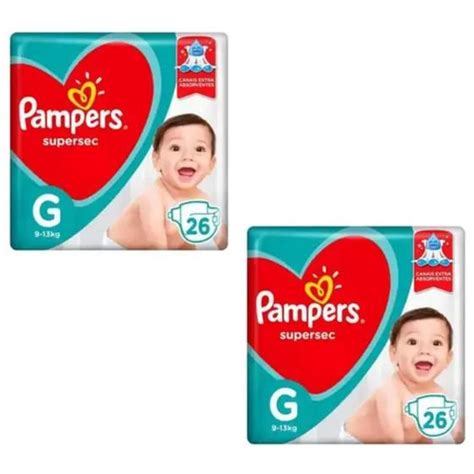 Fralda Pampers Supersec Jumbo Vermelha Pacotes Tamanho G