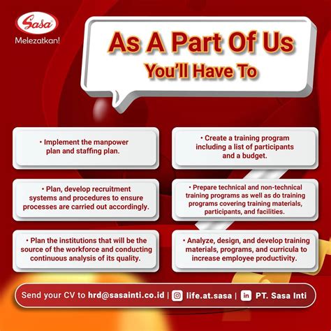 Recruitment Training Staff Pt Sasa Inti Ika Um