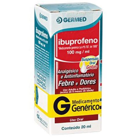 Ibuprofeno Mg Ml Caixa Frasco Ml De Suspens O De Uso