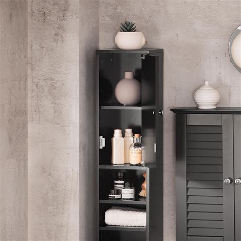 SoBuy BZR34 SCH Meuble De Rangement Salle D Bain Meuble Colonne Armoire