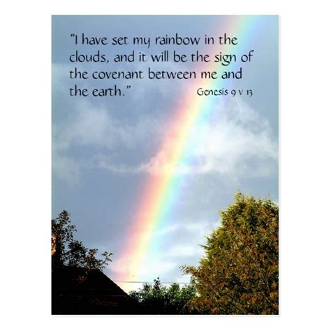 Rainbow Promise, Genesis 9 v 13 | Postcard | Zazzle