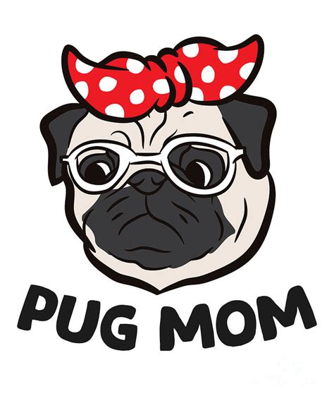 Pug Mom Love Pugs Tapestry - Textile by EQ Designs