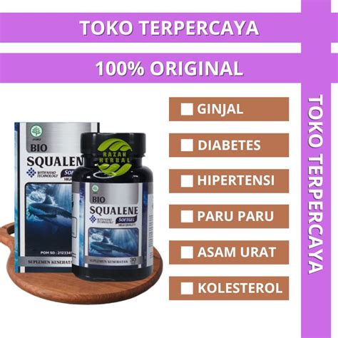 Jual Bio Squalene Softgel Original 100 Toko Razan Shopee Indonesia