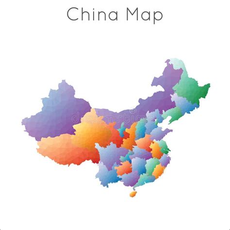 China Map Geometric Polygonal Stock Illustrations 267 China Map