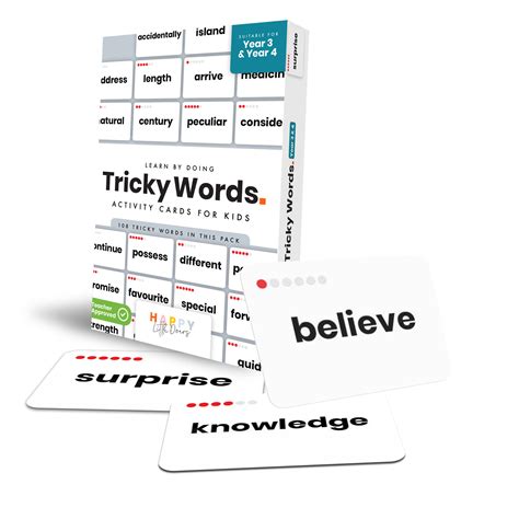 Tricky Words Red Words Common Exception Flashcards Year 34