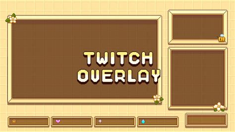 Cute Honey Butter Waffle Simple Twitch Overlay Bit Pixel Etsy