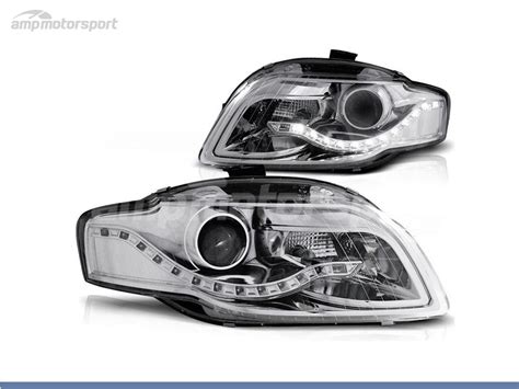 Faros Delanteros Luz Diurna Led Para Audi A B Motorsport