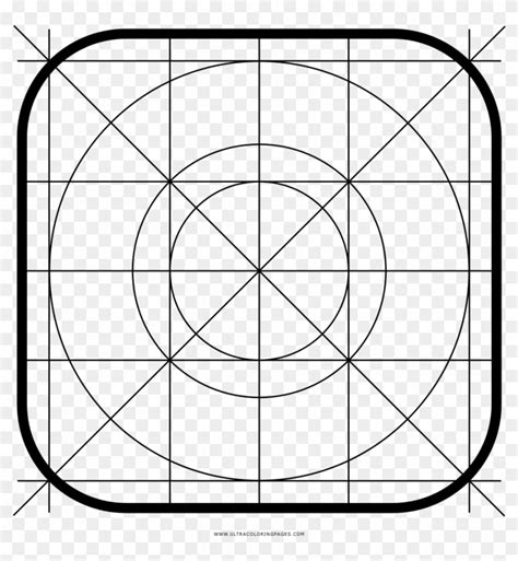 Icon Template Coloring Page - Ios Default App Icon, HD Png Download - 1000x1000(#5088097) - PngFind