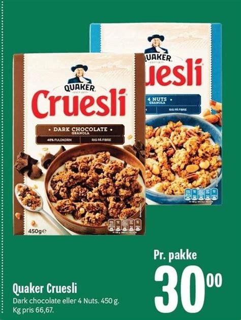 Quaker Cruesli Tilbud Hos Min K Bmand