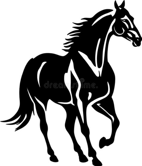 Elegant Trotting Horse Stencil Captures Equine Grace in Motion. Stock ...