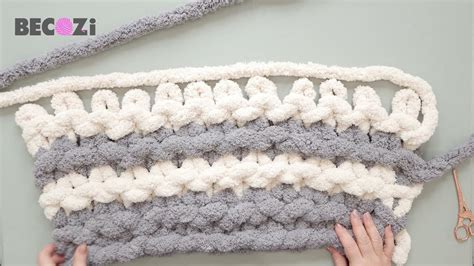 Hand Knit A Chunky Blanket With Jumbo Chenille Yarn Youtube