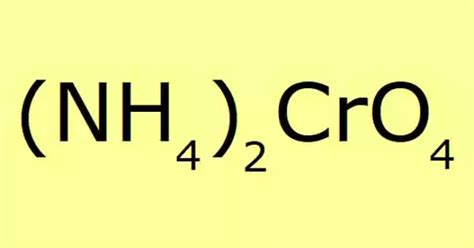 Ammonium Chromate - Assignment Point