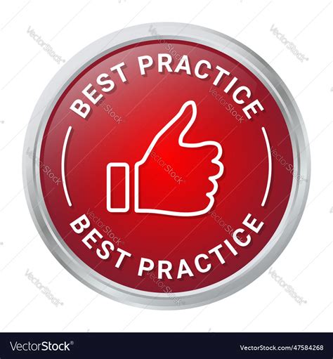 Best Practice Icon Goals Sharing Emblem Rubber Vector Image