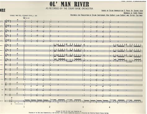 Ol Man River Basie Count By Composer Performer Jazz Ensemble