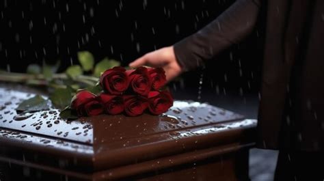 Premium AI Image | funeral flowers funeral card farewell funeral flower funeral director ...