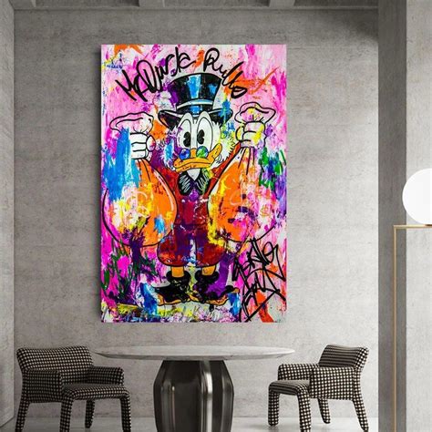 Leinwand Pop Art Disney Donald Duck Kunst Bilder Wandbilder Etsy