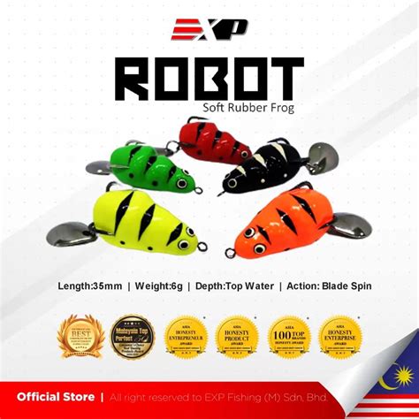 EXP ROBOT FROG Soft Rubber Frog Expert For Snakehead Hunter Haruan