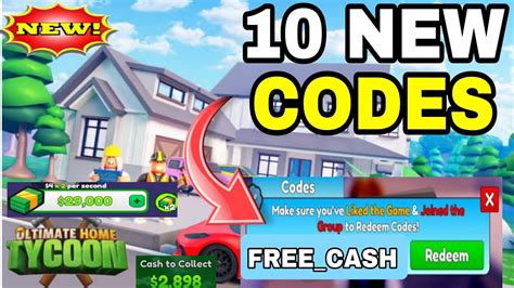 NEW ALL WORKING CODES FOR ULTIMATE HOME TYCOON IN 2024 ROBLOX