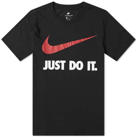 Nike Vintage Swoosh Tee Black White And Varsity Red End