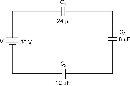 capacitors  connected  series  shown   figure