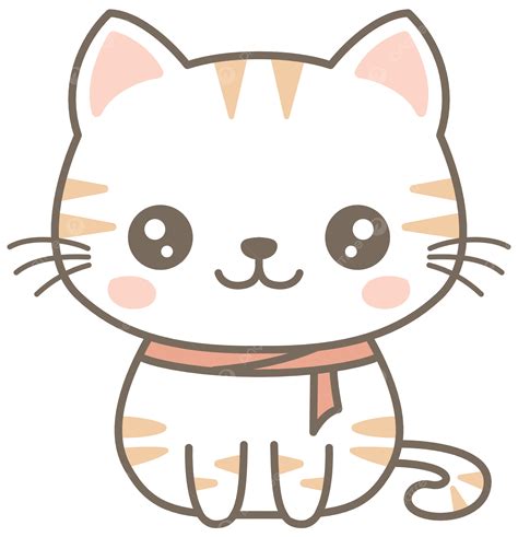 빨간색 스카프를 착용하는 귀여운 고양이 그림, 귀여운 고양이, 그림을 그리다, 벡터 페인트 PNG 일러스트 및 PSD 이미지 ...