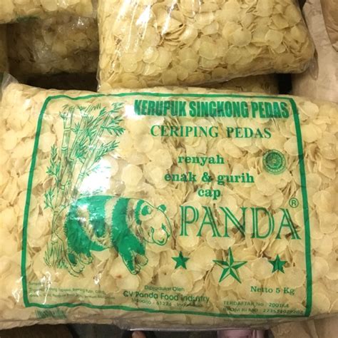 Jual Kerupuk Singkong Pedas Cap Panda Kg Krupuk Singkong Panda Los