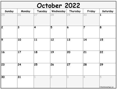 October 2022 Calendar Free Printable Calendars