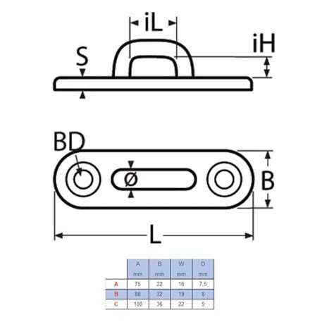 Pontet Oblong Inox A Aisi Haut De Gamme Fonderie Poli Miroir