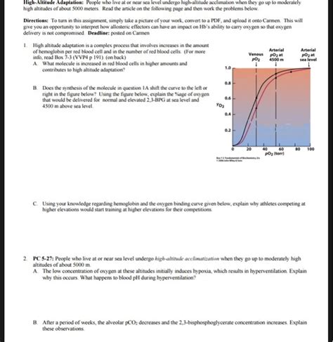 High-Altitude Adaptation: People who live at or near | Chegg.com