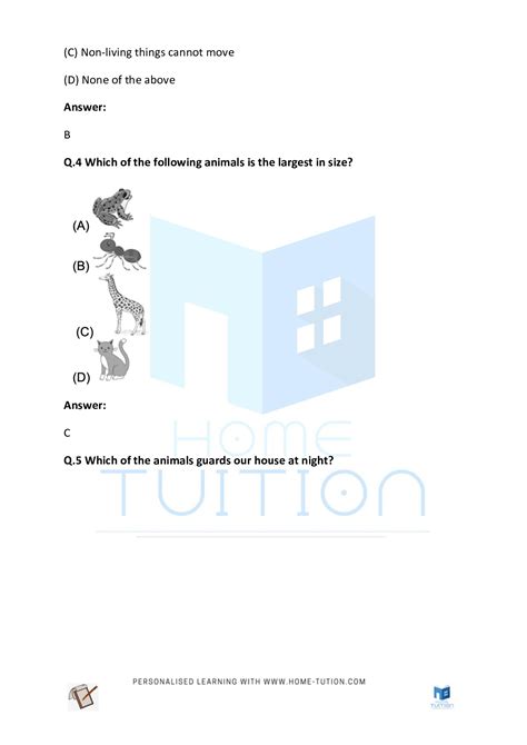 Cbse Class 3 Evs Worksheets For Chapter Living And Non Living Things