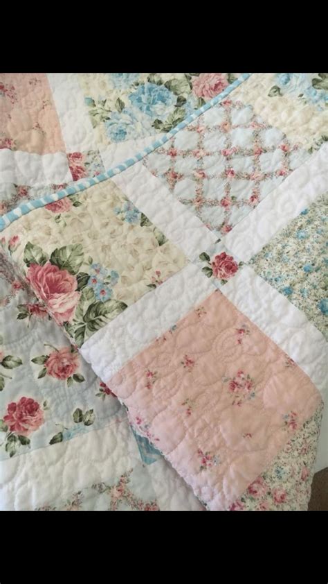 Shabby Chic Quilt Patterns Quilt Shabby Chic Patchwork Queen Vintage ...