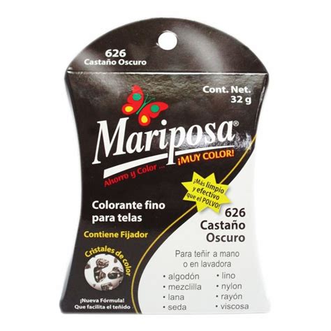 Colorante para telas Mariposa 626 castaño oscuro 32 g Walmart