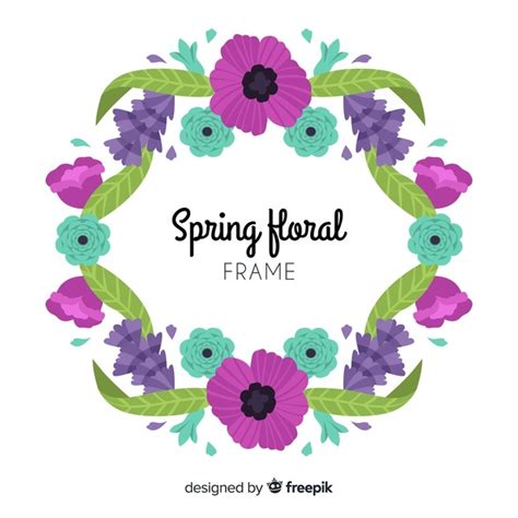 Free Vector Spring Floral Frame