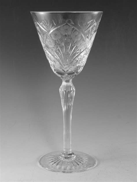 Royal Brierley Crystal Springtime Cut Wine Glass Glasses Etsy