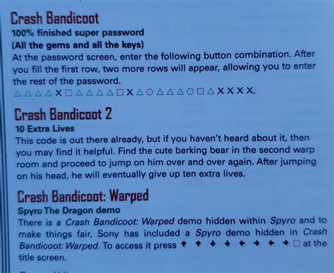 Ps1 cheat codes from the 2nd annual PSM Codebook I found when going through old stuff ...