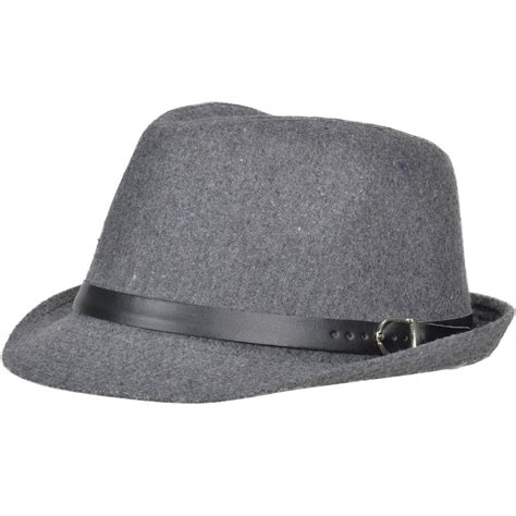 Simplicity Simplicity Unisex Structured Gangster Trilby Wool Fedora