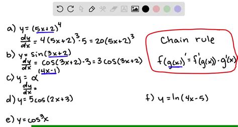 Solved Differentiate The Following Functions A Y 4 X 3 5 X 2 B Y 3