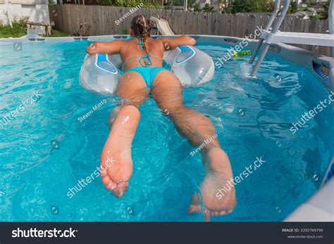 Sexy Woman Bikini Swimming Swimming Pool Stock Photo 2202769799 Shutterstock